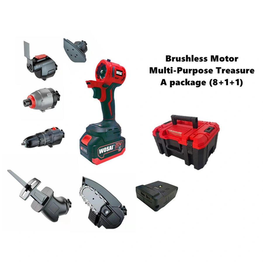 20V Wosai Electric Garden Spanner Wrench Cordless Tools Set Combo Tool Sets Professional Box