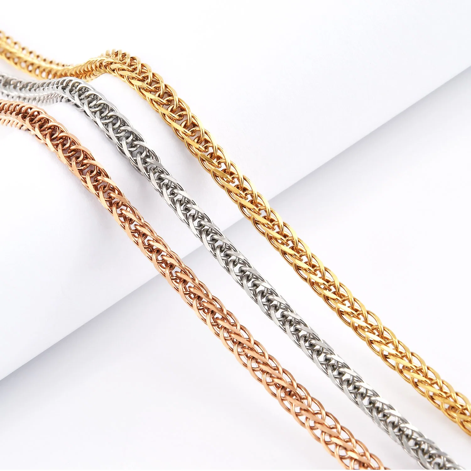 Hot Sale Chopin Chain Necklace Bangle Jewelry Fashion Craft Design Stainless Steel Gold Plated for Fashion Accessories