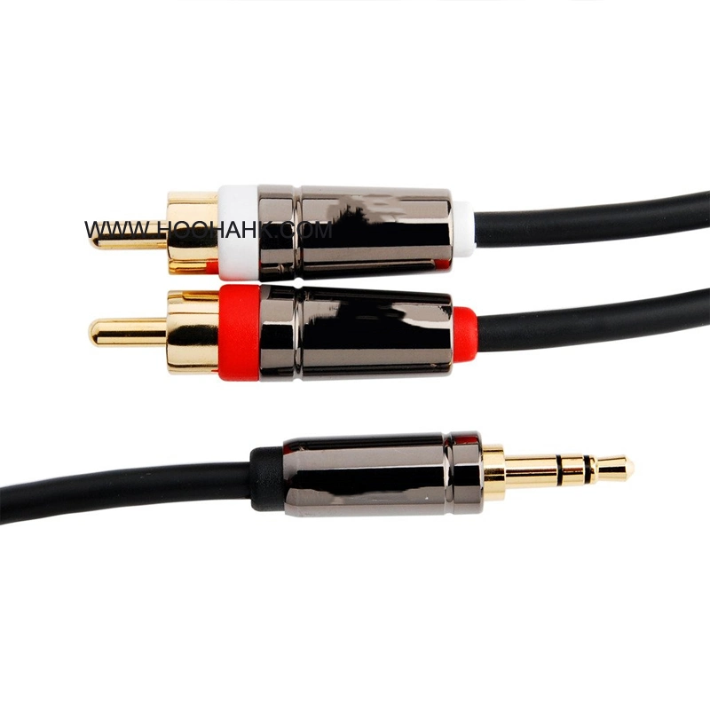 3.5mm Jack Stereo Audio Male to 2 RCA Male Cable RCA Stereo Cable for Home Theater HDTV Amplifiers Hi-Fi Systems Car Audio Speak