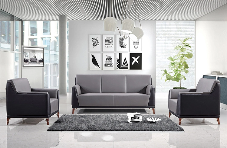 Modern Living Room Durable Grey Waiting Room Sofa Office Sofa Furniture (ZB-F669)