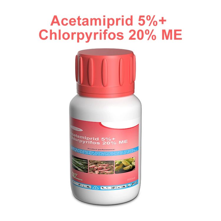 Pesticide lutte antiparasitaire effets élevés Acetamipride 5% +Chlorpyrifos 20% me CAS 2921-88-2 CAS	135410-20-7