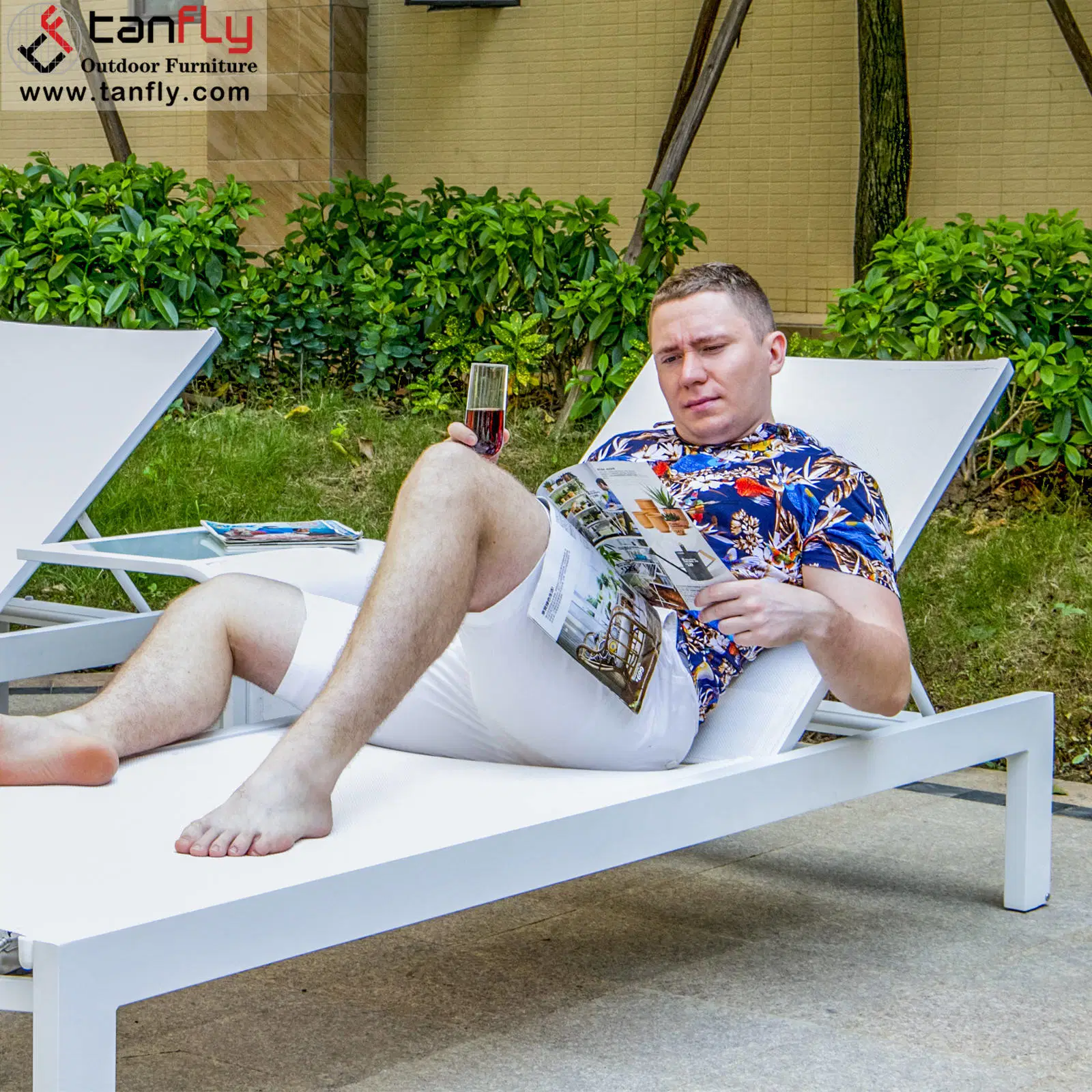 Garten Hotel Strandmöbel Swimmingpool Sessel Sonnenliege Rattan Liegestuhl Aus Korbgeflecht Im Freien, Chaise Lounge