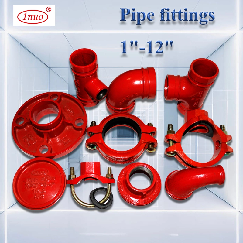 Ductile Iron 300 Psi Grooved Mechanical Cross with FM/UL/Ce Certificates