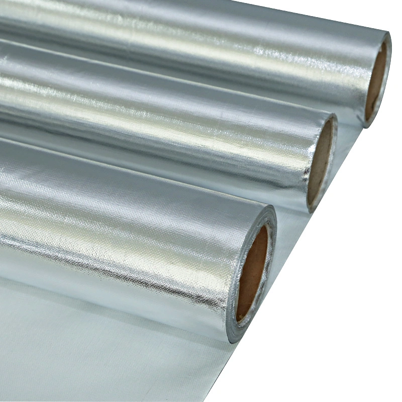 Fireproof Reflective Fabric Aluminum Fiberglass Cloth Aluminized Fabric