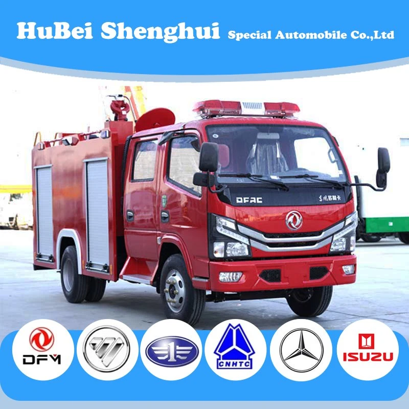 Good Price 2000 Liter 2m3 Water Tank Dongfeng Fire Fighting Truck