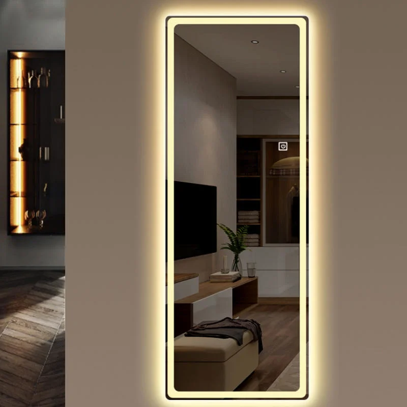 LED Light Mirror Hotel Smart Frameless Touch Screen Dimmer Lights