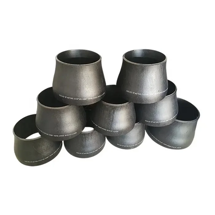 High quality/High cost performance Butt Welded Pipe Fittings with Black Painting for Industrial Pipeline Carbon Steel Eccentric Reducers