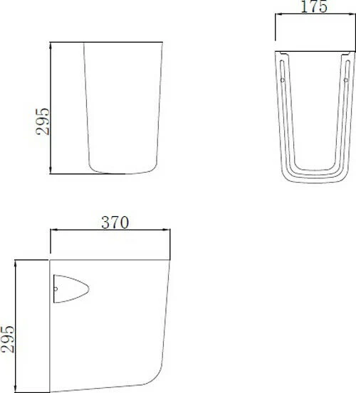 Casa de banho dissipador de bacia hidrográfica único orifício Tap Semi Pedestal penduradas na parede branca moderna Curved