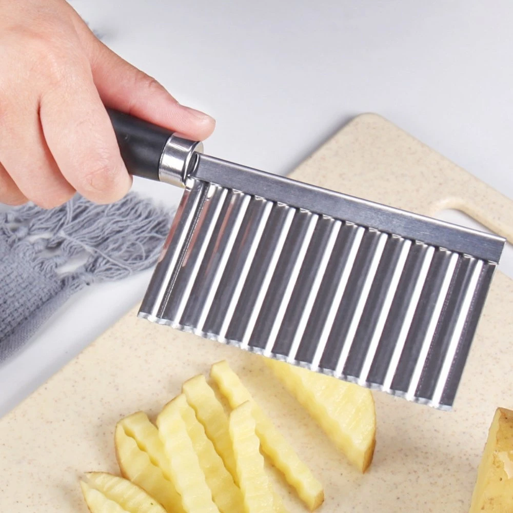 Stainless Steel Blade Corrugated Potato Cutter Wave Knife Plastic Handle Mi24810