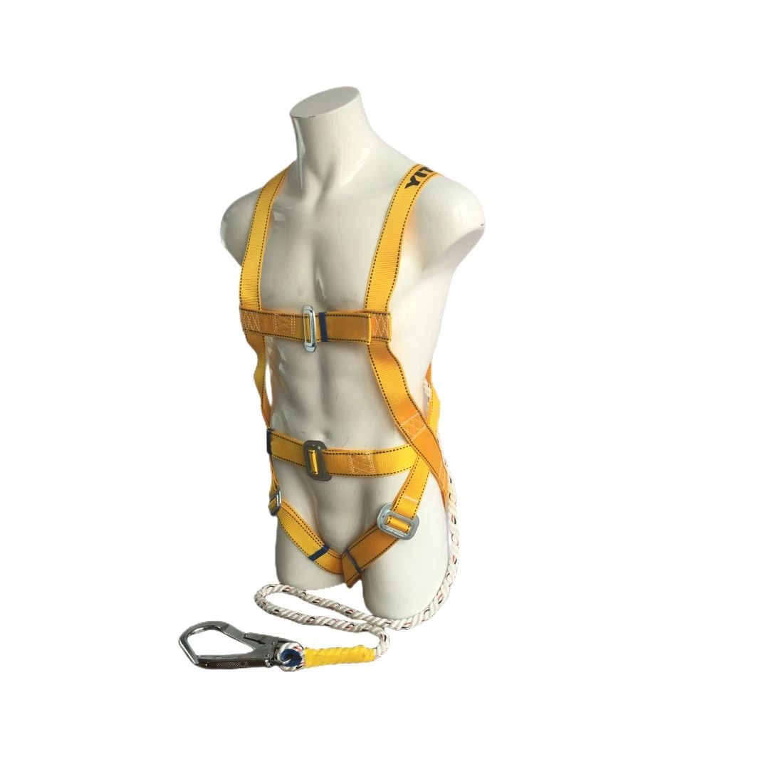 Zl-006 Ful Body Polyester Belt Zinc-Coated Hook Rope with Absorber Packet 5 Point Fall Protection Harness for Construction Industry Electrical Engineering