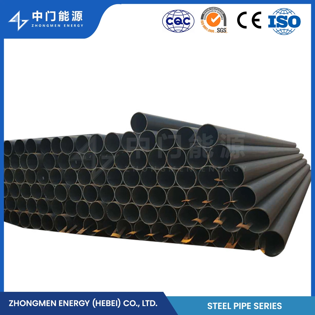 Zhongmen Energy Q345 Carbon Steel Straight Seam Pipe China Seam Seamless Steel Pipe Manufacturing Spfc St12 Material High Precision Straight Seam Welded Pipe