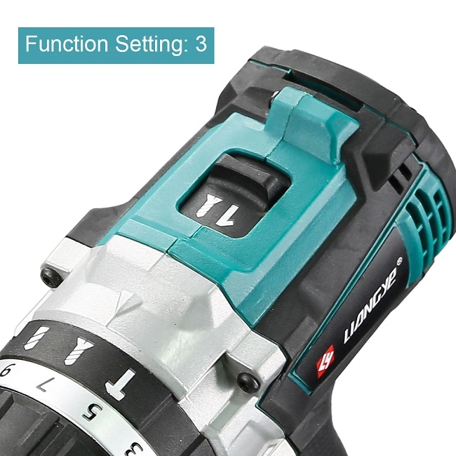 Liangye Battery Operated Power Tools 18V Brushless Cordless Electric Impact Drill
