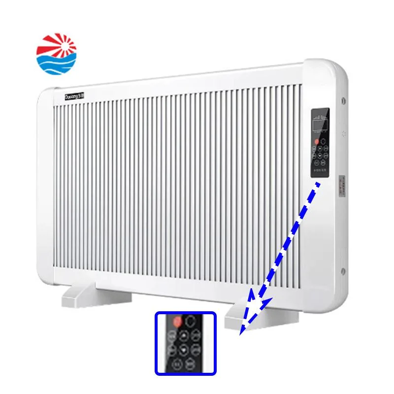 1000W Panel Floor Free-Standing Aluminium Infrared Carbon Fiber Energy Saving Intelligent Electric Heaters with Stainless Steel Clothes Hanger