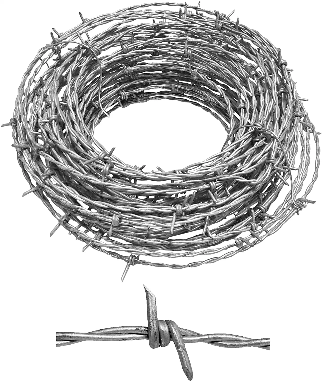 Hot-Dipped Galvanized or PVC Coated Barbed Wire Price Per Roll Cheap Barbed Wire