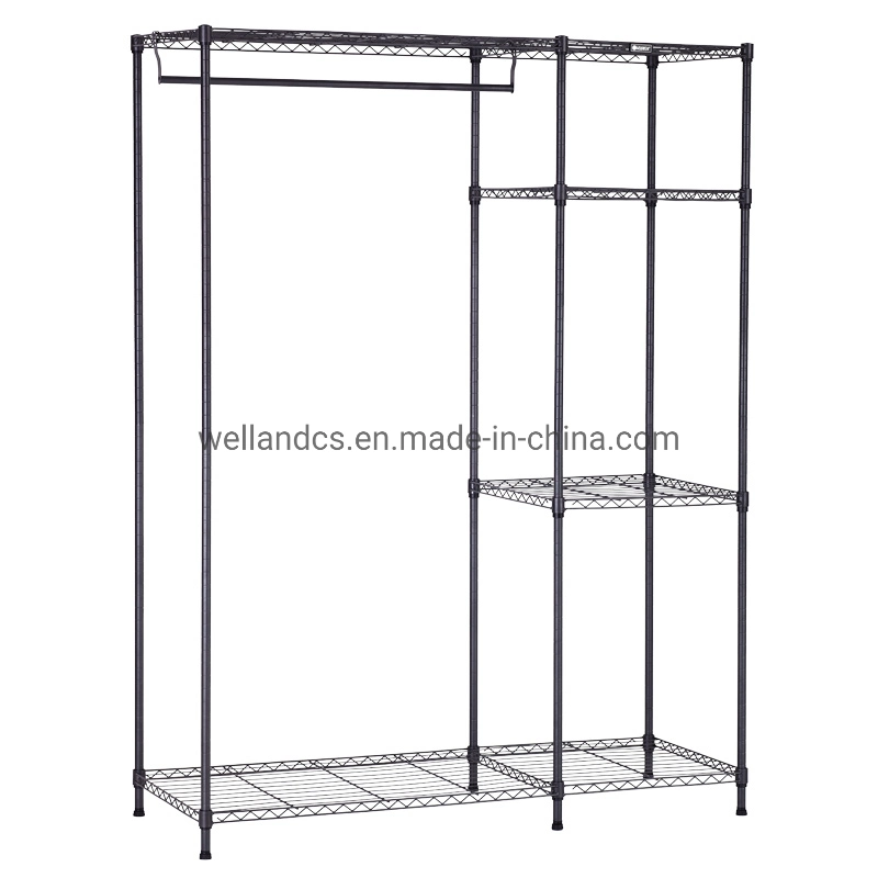 Verstellbare Stahl Schlafzimmer Möbel Kleiderschrank Rack