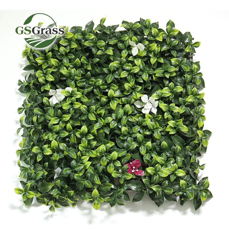 100x100cm plastique anti UV jardin vertical des panneaux de plantes vertes, mur de gazon artificiel