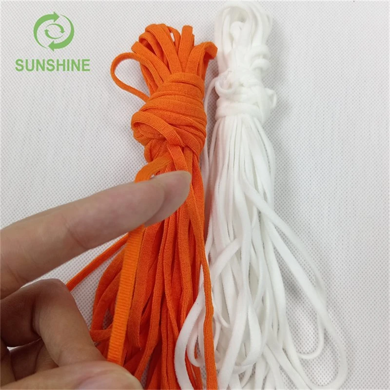 3mm-5mm Round/Flat Elastic Band Earloop for Mask KN95 FFP2