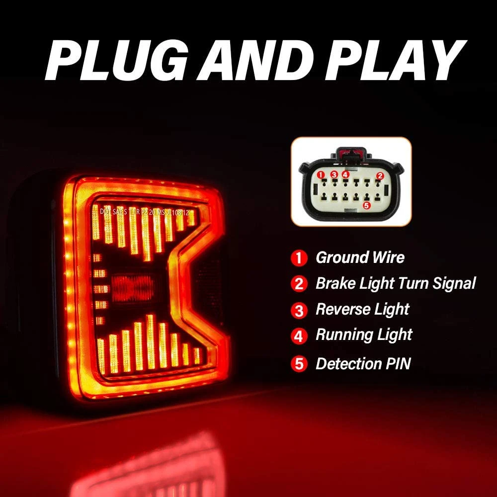 Depo Auto Jeep de la luz trasera LED Luz JK