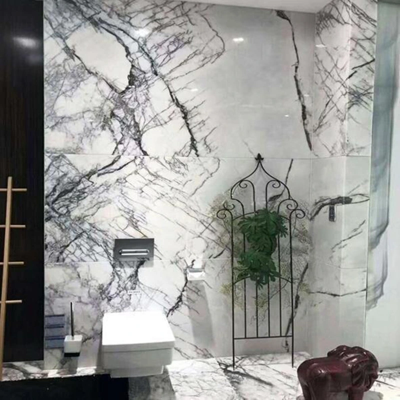 China Natural Lilac White Marble Sstone for Round Dining/Coffee Table Flooring/Wall/Countertop