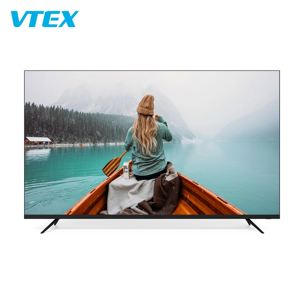 Сверхтонкий цифровой ТВ-ресивер smart TV оптом OEM 55" без рамы DVBT DVB-T2 Isdbt ATSC Android TV