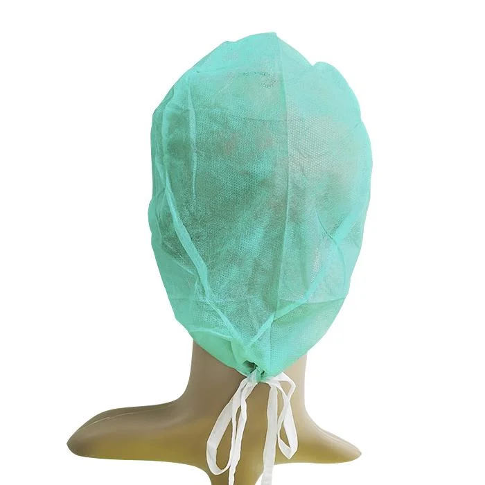 Supplier Operating Room Breathable Nursing Safety Protective Disposable Surgeon Healthcare Hospital Theatre Caps with Two Bands