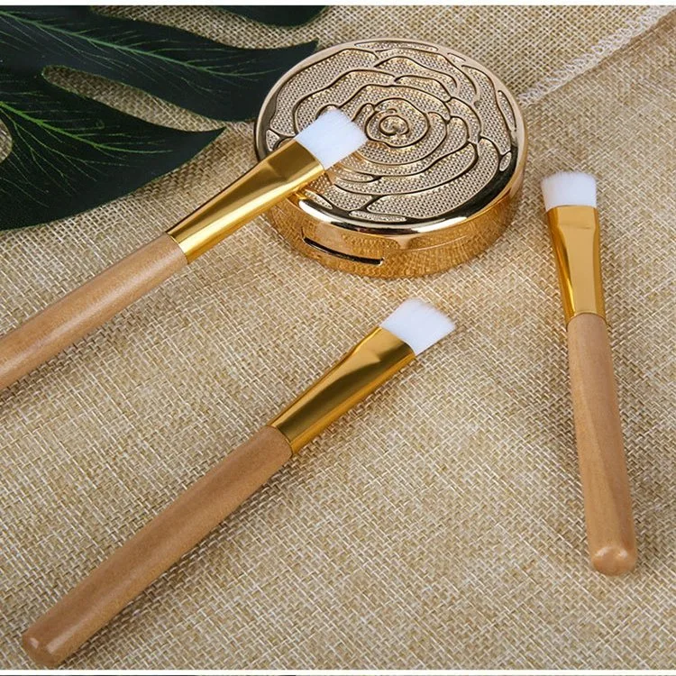 Single Wooden Handle Custom Logo Make up Cream Liquid Private Label Nylon Brush 1PCS Item Facial Makeup Mask Brush Tools