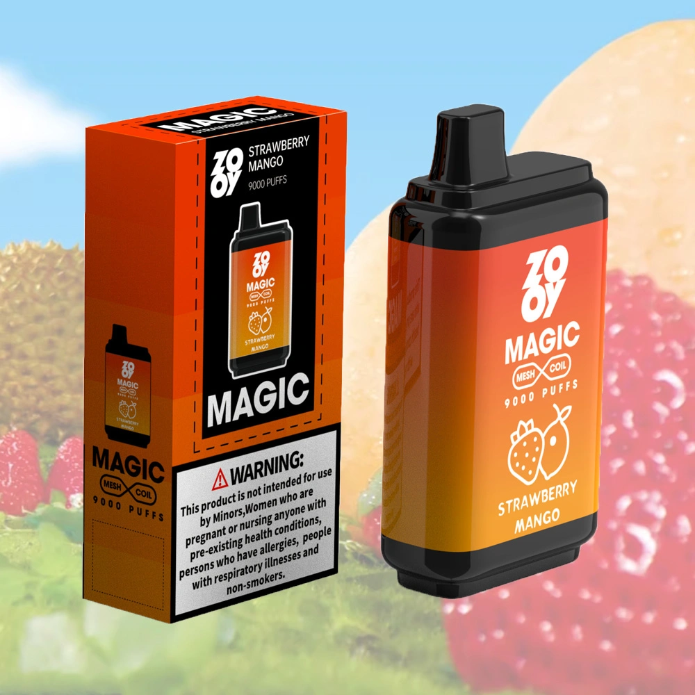 Einweg E Zigarette Zooy Magic 9000 Puffs Einweg-Vape Pen Aufladbare Netzspule 0% 2% 5% Nic Salt