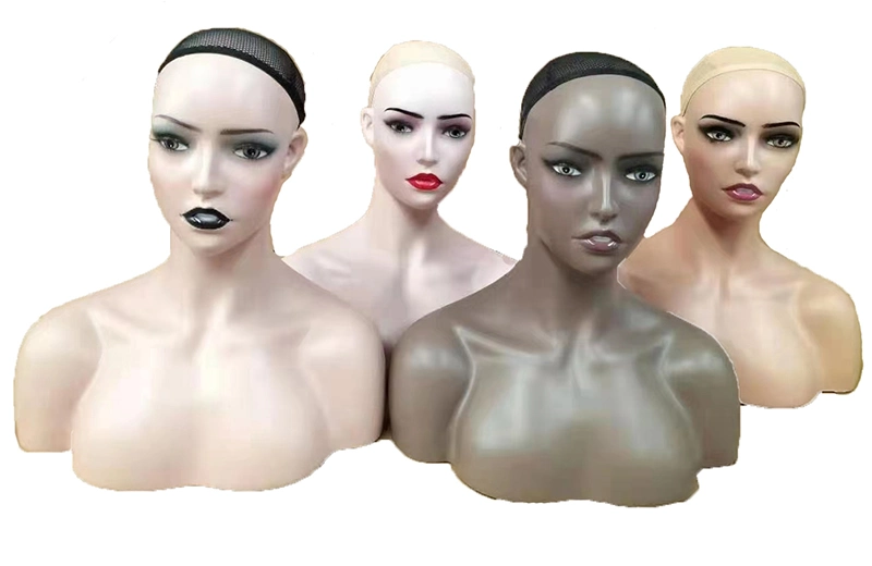 Mannequin Head with Shoulder Display Manikin Head Bust for Wigs, Makeup, Beauty Accessories