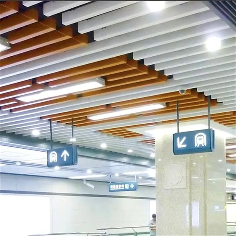 Baffle Suspended Fireproof Good Quality Customized Modern Aluminum Alloy Strip Metal Ceiling