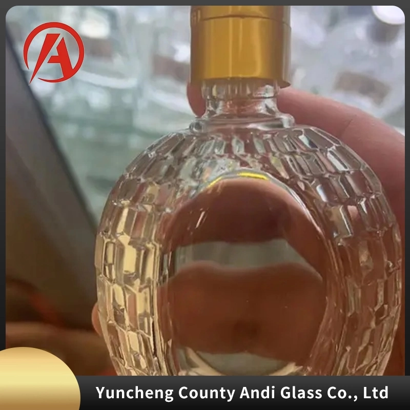 750 Ml Tequila Glass Bottle with Screw Liquor Bottle Rum Glass Glass Bottle for Alcohol Drink Glass Bottle