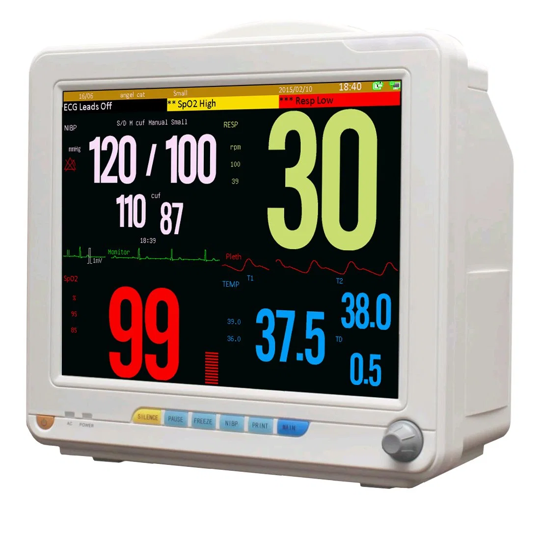 Professional Manufacturer Portable 12.1 Inch Patient Monitor