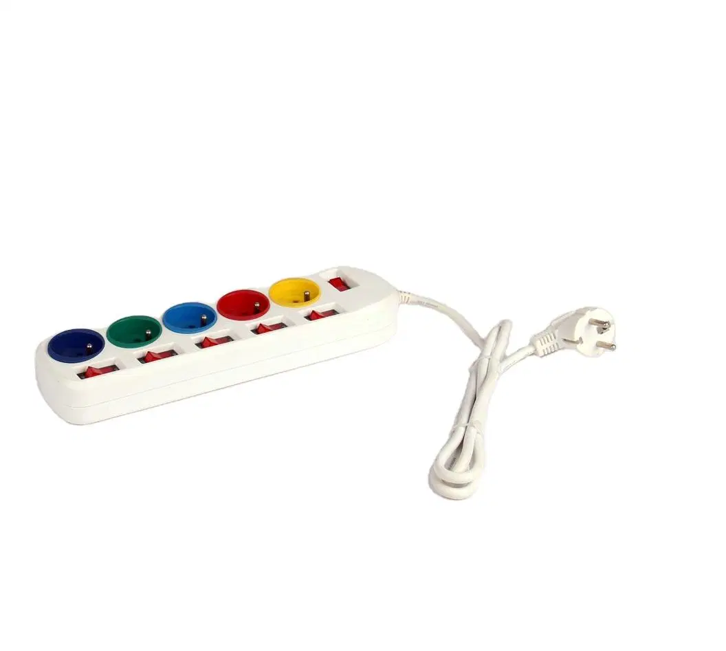 Original Factory Mayorista/Proveedors toma francesa 5 tomas Power Strip con Interruptores individuales