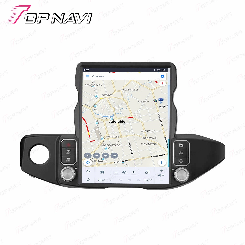 Vidéo électronique Android stéréo de voiture pour Jeep Wrangler 2018 2019 Écran compatible avec les systèmes GPS IPS sans fil 22020 2021 4+64 Go