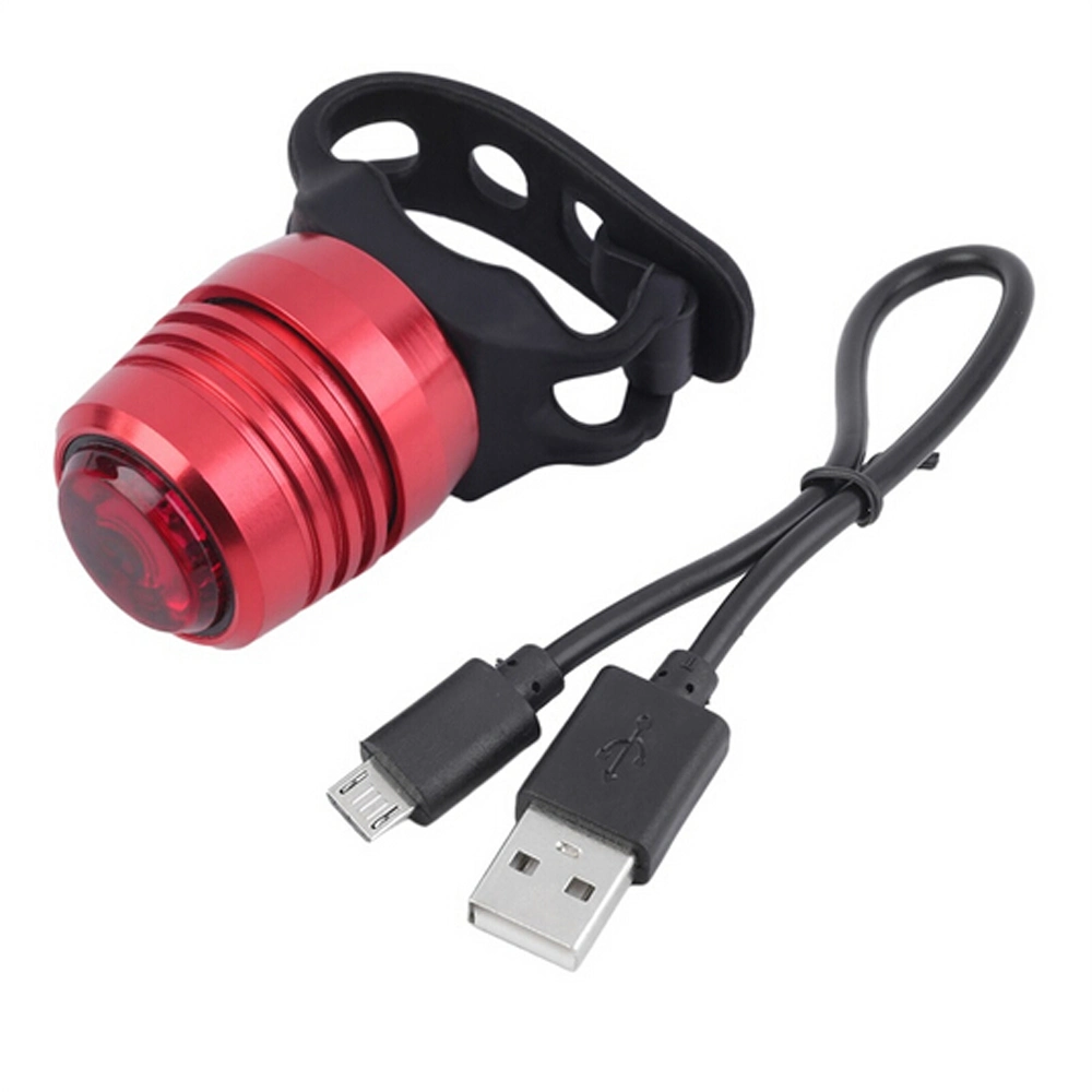 Alloy Red LED USB Rechargeable 3 Mode Ruby Bike Tail Light