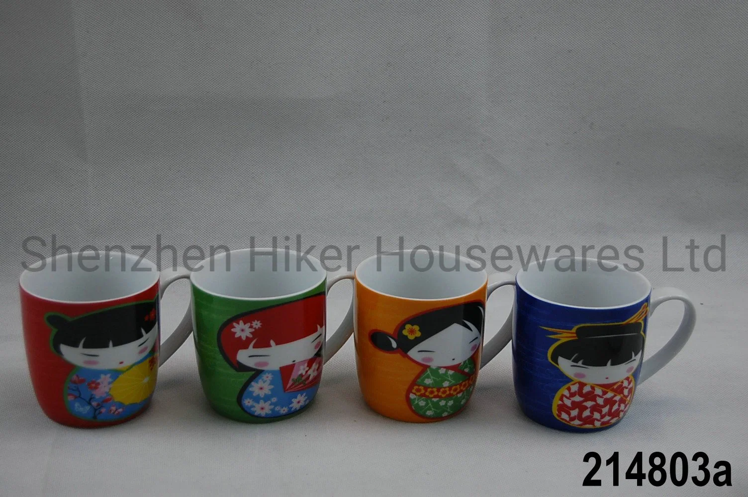 Set of 4 PCS 13oz New Bone China Barrel Mug The Russian Dolls/ Birds/Owls Mug Welcome Custom Logo OEM and ODM Available