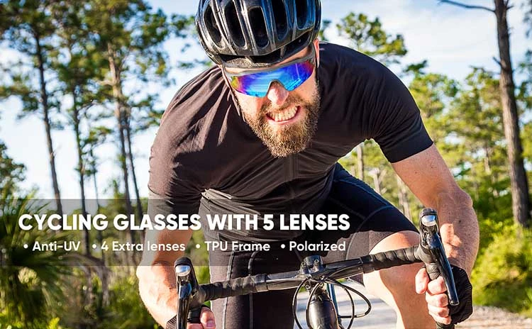 Custom Brand Fashion Designer Polarized Plastic PC Sport Men Sun Glasses for Bike Bicycle Cycling Fishing