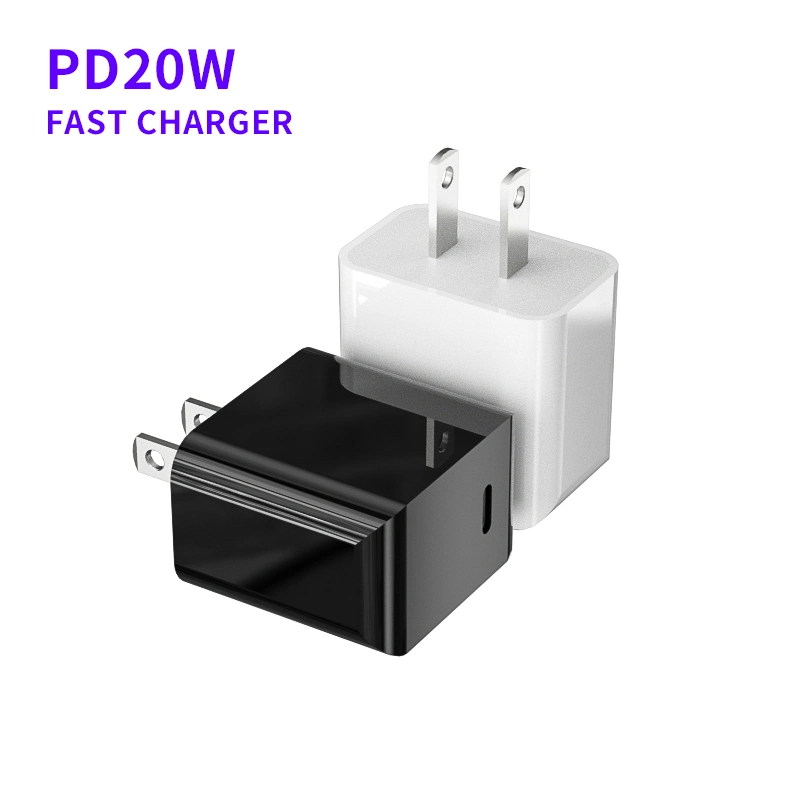 20W Pd Charger Dual USB Quick Charger Fast USB Type C Wall Charger 20W Us Plug for iPhone 12 Mobile Phone