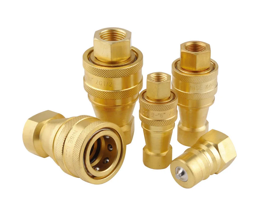 ISO7241-B Brass Hydraulic Coupling NPT Thread Coupler