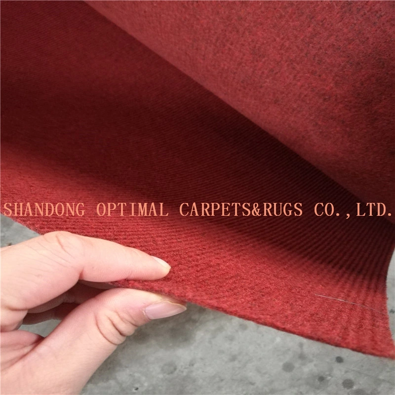 Needle Punched Colorful Nonwoven Striped Exhibition Carpet