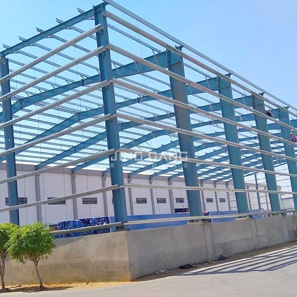 Construcción metálica Q235 T355 H la sección Estructura de Acero Galvanizado cobertizo de almacenamiento para taller de almacenes prefabricados