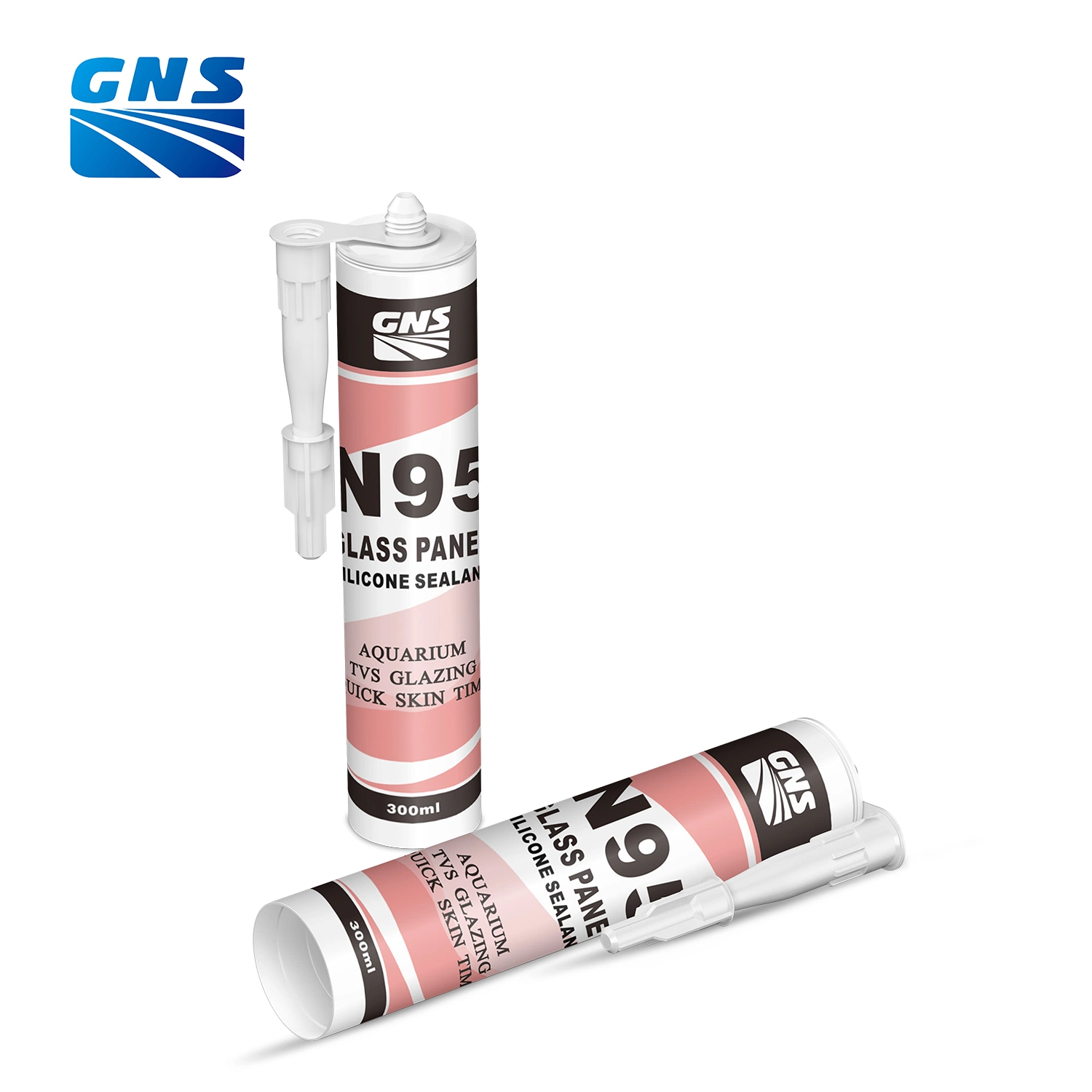 GNS N95 100% silicona sin aceite blanco Grado alimenticio acético Sellador de silicona de uso general resistente al agua para acuario de curado rápido