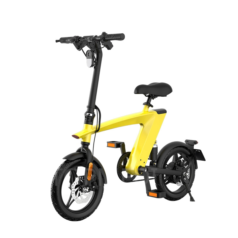 Yellow White Black Electric Scooter Bike