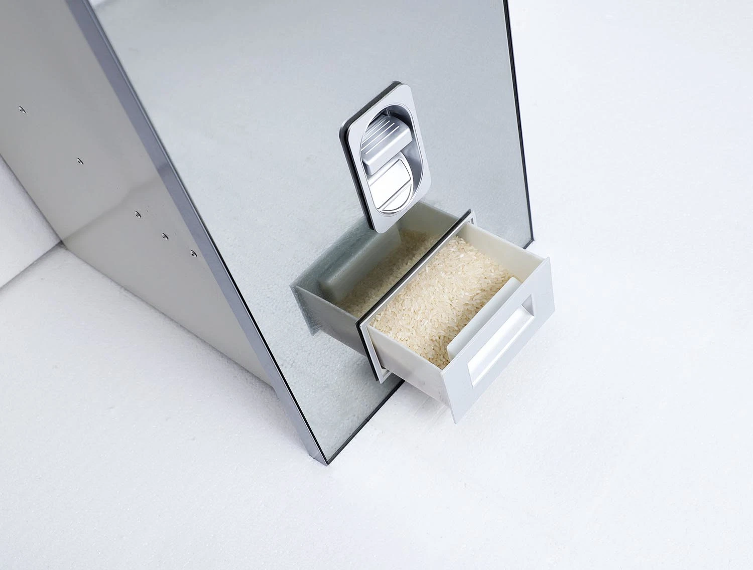 25kg Double Shelf Kitchen Accessories Kitchen Rice Dispenser Kitchen Rice Container Storage Boxes Bins