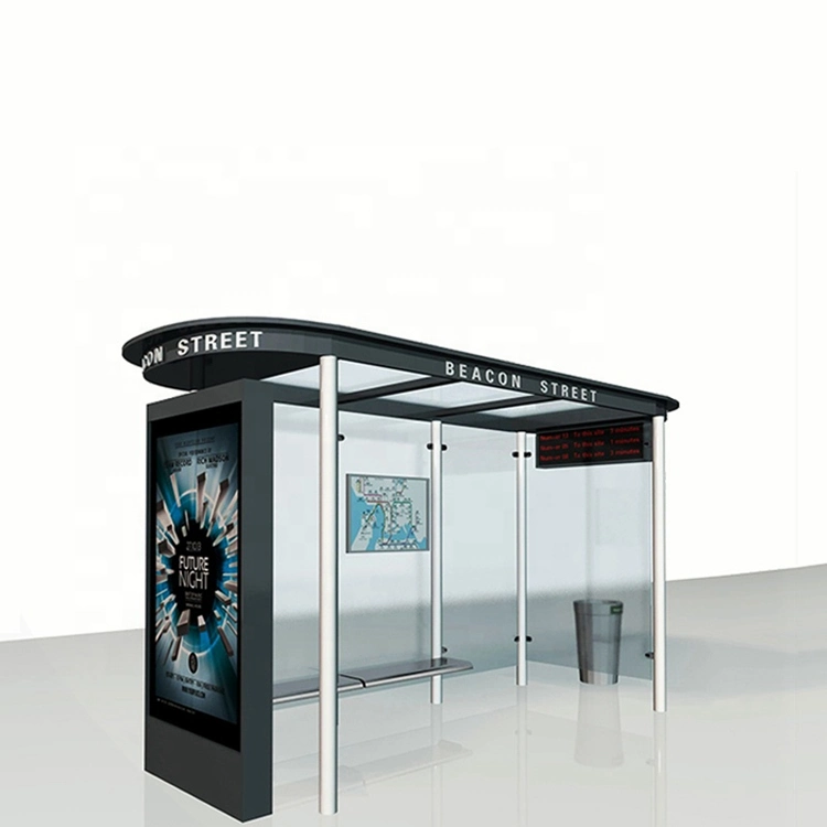 304 Stainless Steel&#160; Bus Station Modern Bus Stop Shelter Design