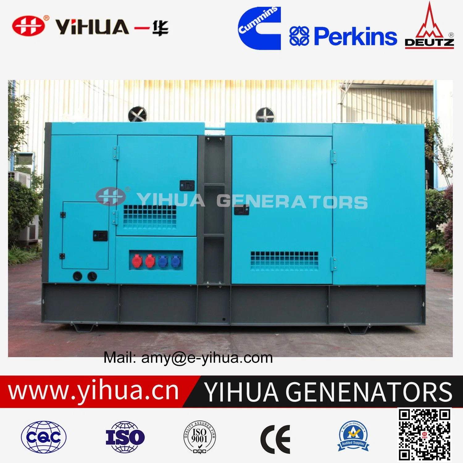 Ce/ISO Power 25kVA-250kVA Silent Soundproof Electric Cummins Engine Diesel Generator