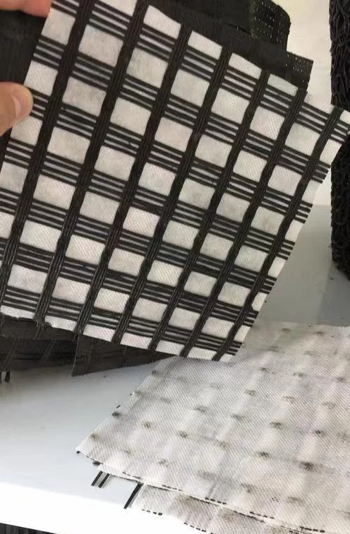 Glolable Sale High quality/High cost performance  Fiber Glass Geogrid Composite with Geotextile for Civil Works