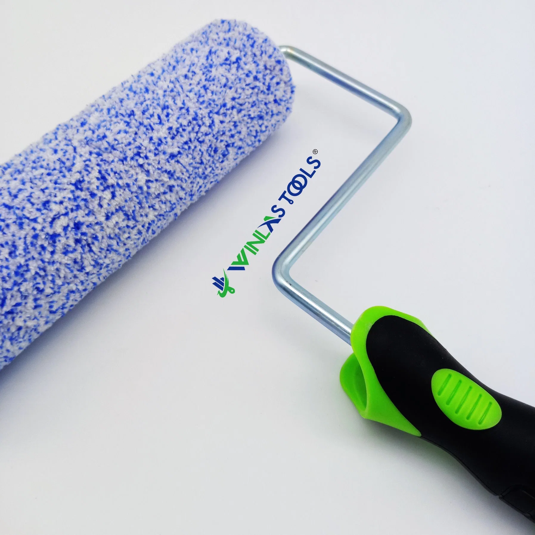 Microfiber Blue White Paint Roller Refill with Handle