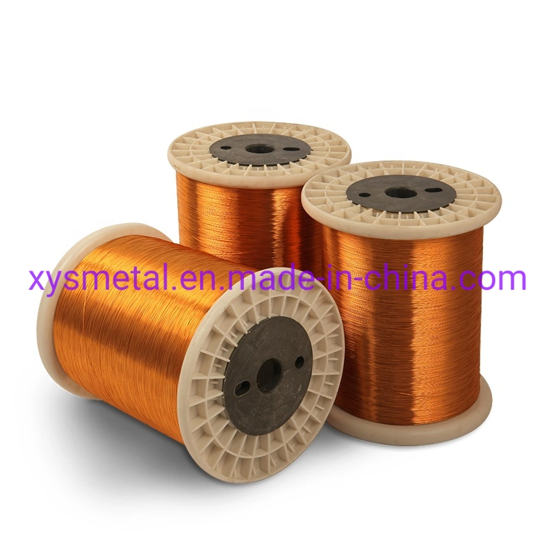 0.16mm 0.18mm Rectangular Flat Round Enamelled Copper Aluminum Wire Used for Coils for Motor Generator Transformer with ISO Inte