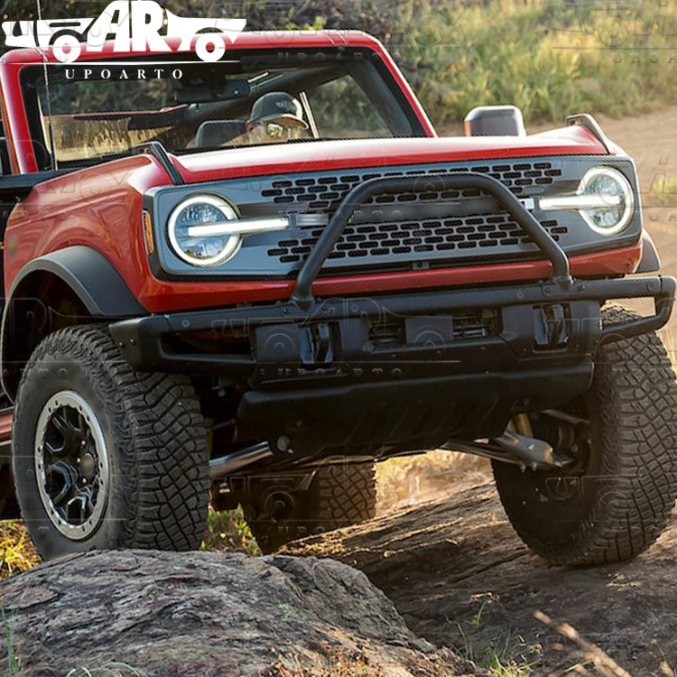 Fábrica Atacado preto brilhante pára-choques dianteiro Bull Bar para Ford Bronco Steel, 2021 anos ou mais