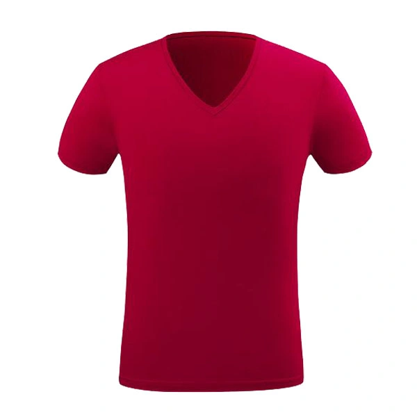 Customize Logo High quality/High cost performance  100%Cotton V Neck Men T-Shirt